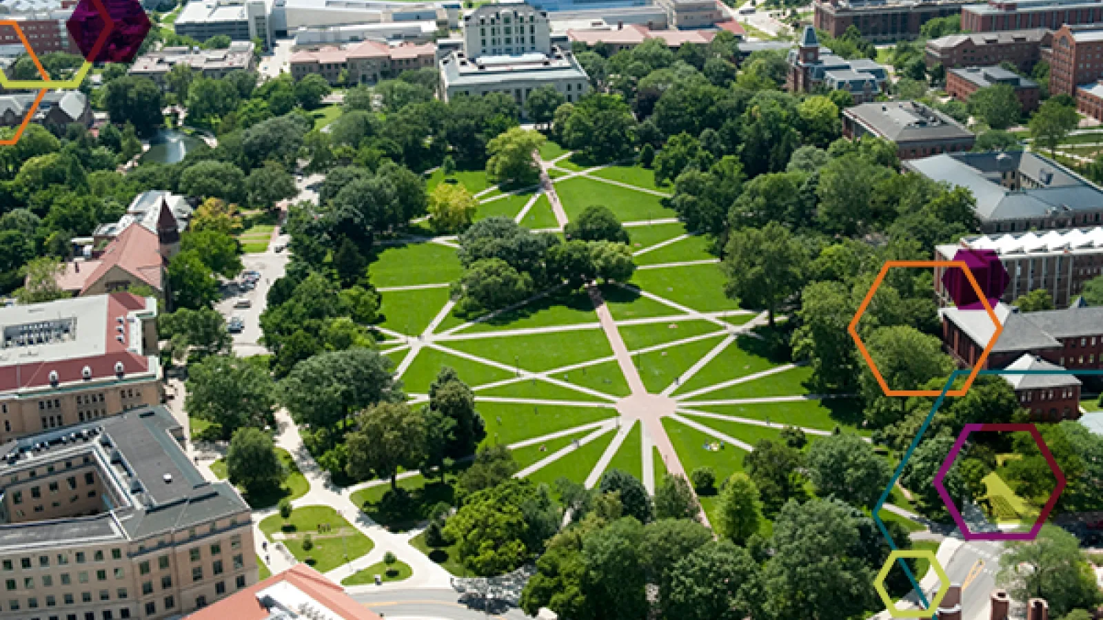 Aerial view of the Oval.